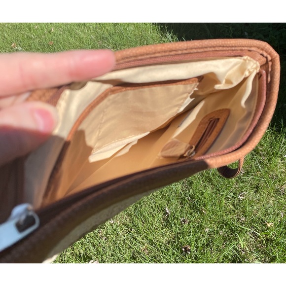 Chico’s Color Blocked Knit Straw-like Textile Wristlet / Clutch w Faux Snake - Picture 8 of 13